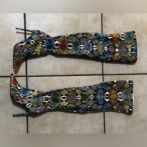 Steve Madden Over the Knee Multicolor Boots
